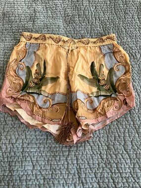 FARM Rio Banana Royalty Pattern Shorts